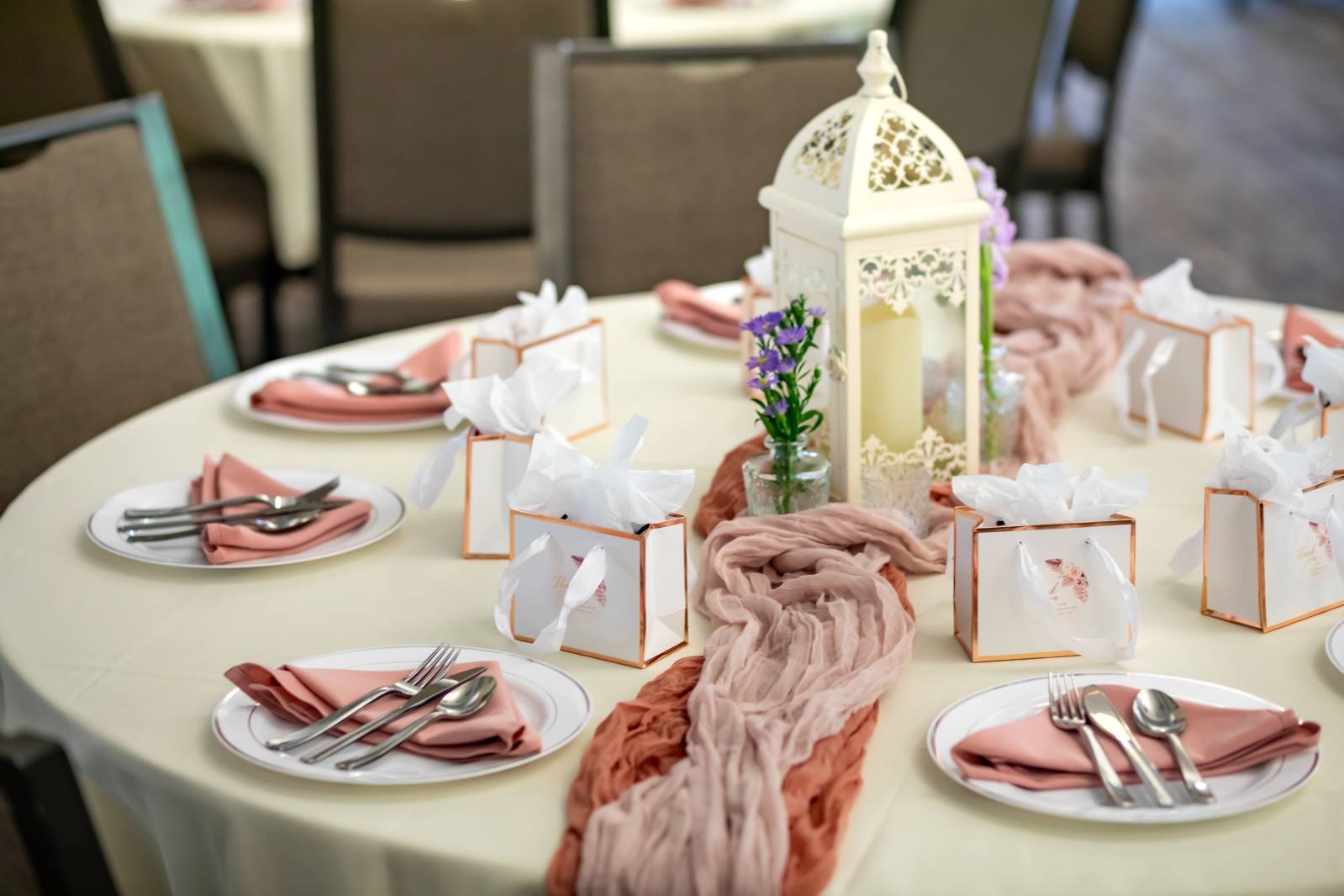Photo of a wedding table
